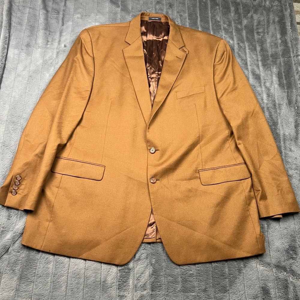 Ralph Lauren Mens 52L Wool Blazer Sport Coat Brown 2 Button Dillard's 52 Long